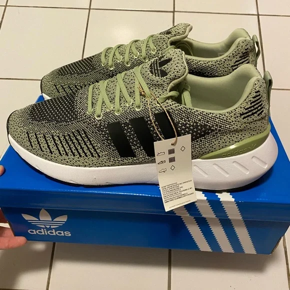 adidas gazelle silver green womens Handmade Adidas Shoe Box main image 0